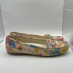 Anne Klein Noris Slip On Flats Loafers Shoes Colorful Leather Womens Size 11 M